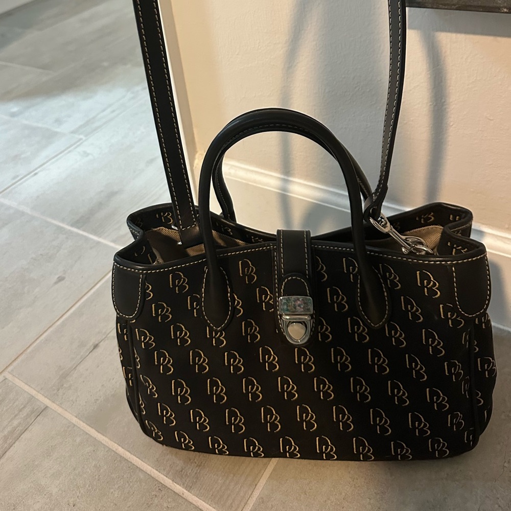 Dooney & Bourke Black and Tan Tote Bag